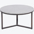 Libra Fitzroy Pale Grey Carrara Marble and Bronze Coffee Table, Large
